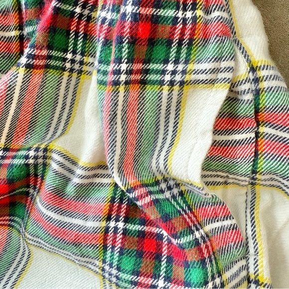 Aerie Women’s Plaid Red and Green Flannel Ruffled Pajama Romper Size Small - Picture 12 of 14